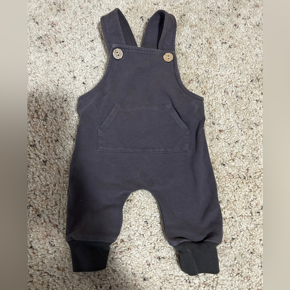 Mebie Baby Overalls, grey, 0-3M
